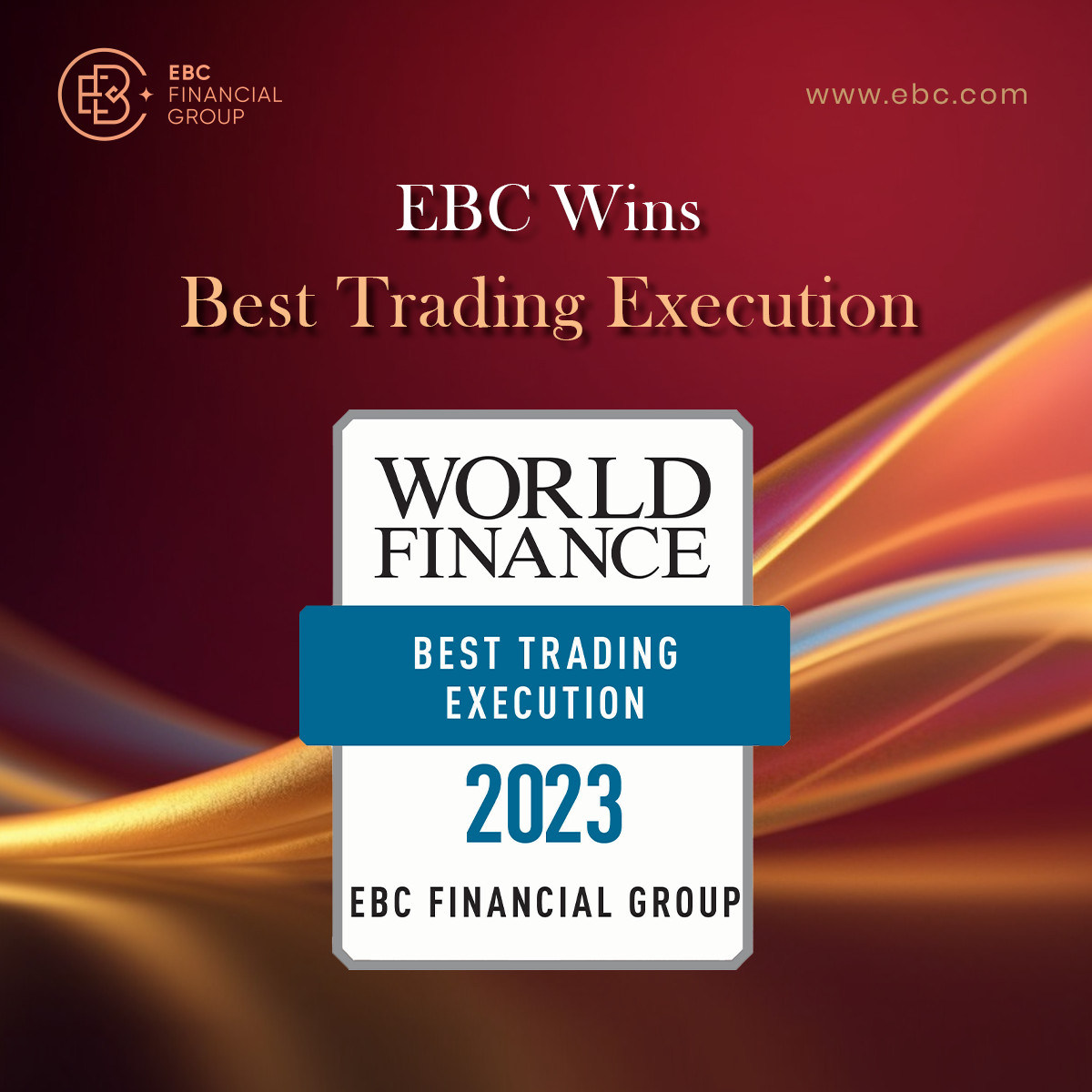 EBC wins Best Trading Execution at 2023 World Finance Forex Awards