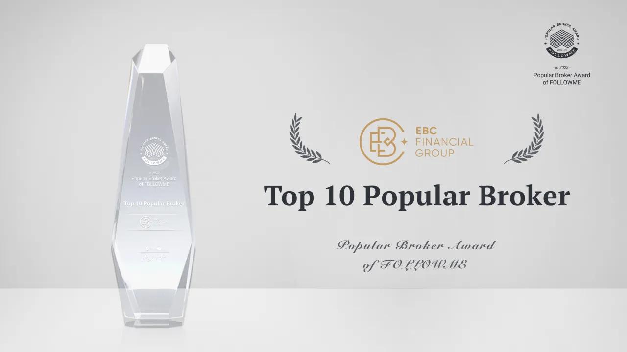 EBC honored with the "Top 10 Most Popular Brokers" 