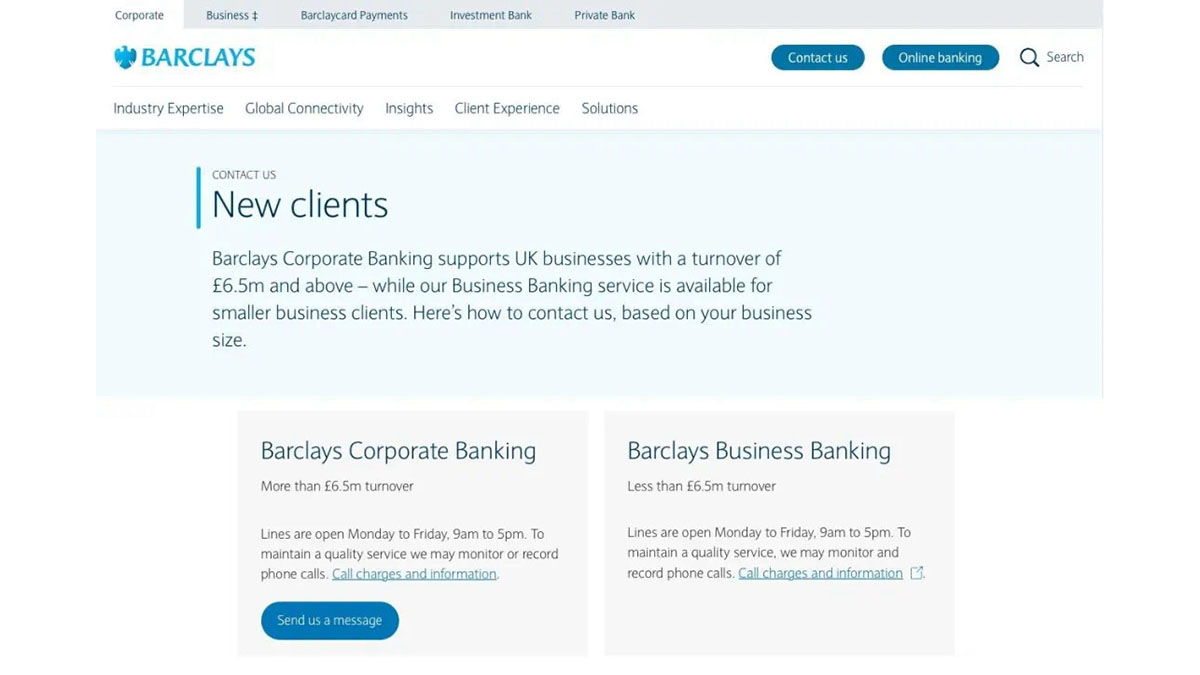 EBC has Barclays account
