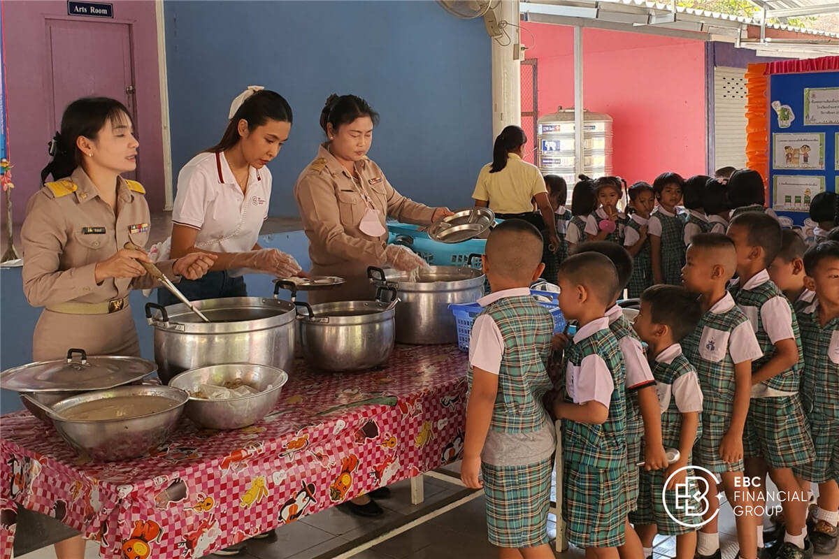 EBC Thailand donates lunches to schools