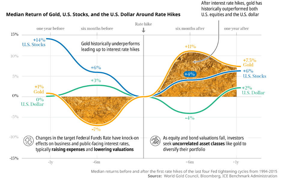 Fed Rate Hike and Gold Gains