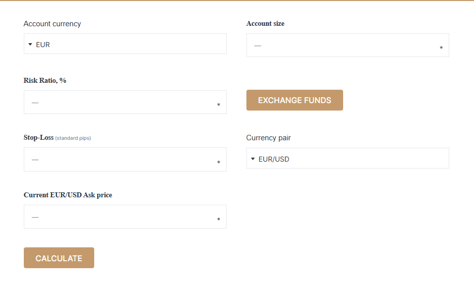Forex Lot Size Calculator