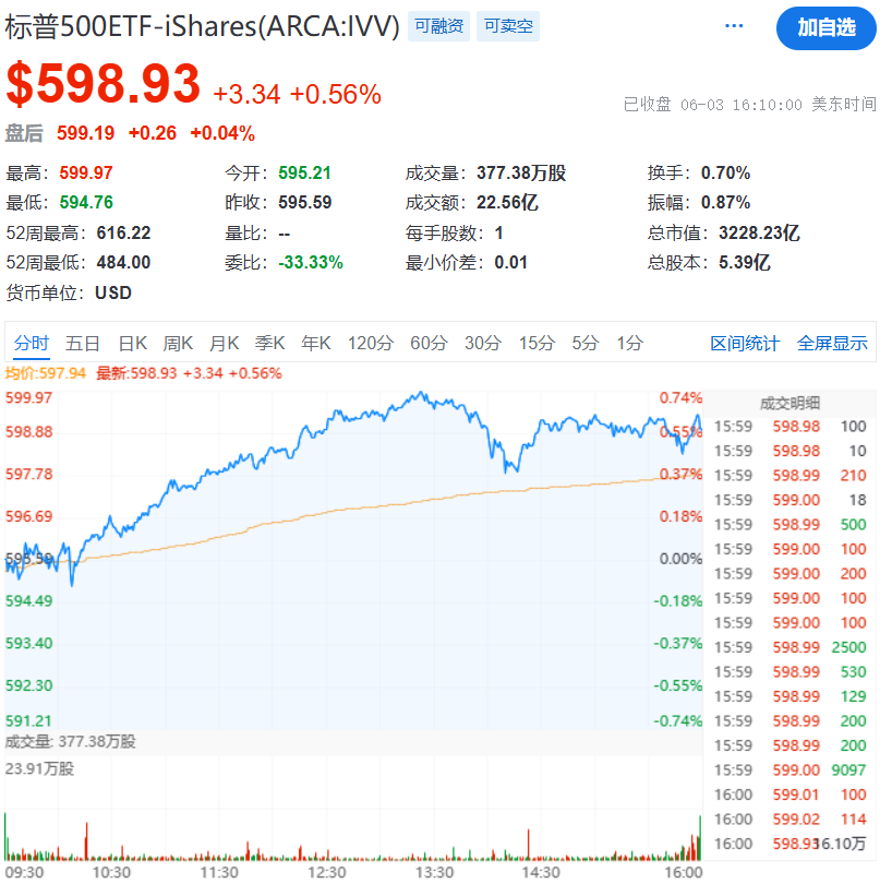 贝莱德标普500指数基金(IVV)