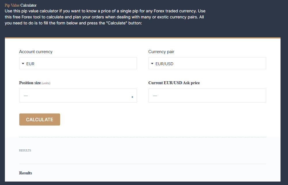 Pip Calculator