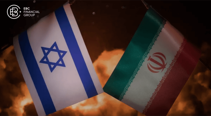 Flags of Israel and Iran