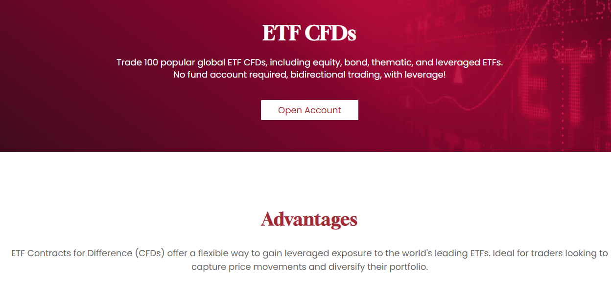 ETF CFD Trading Platform