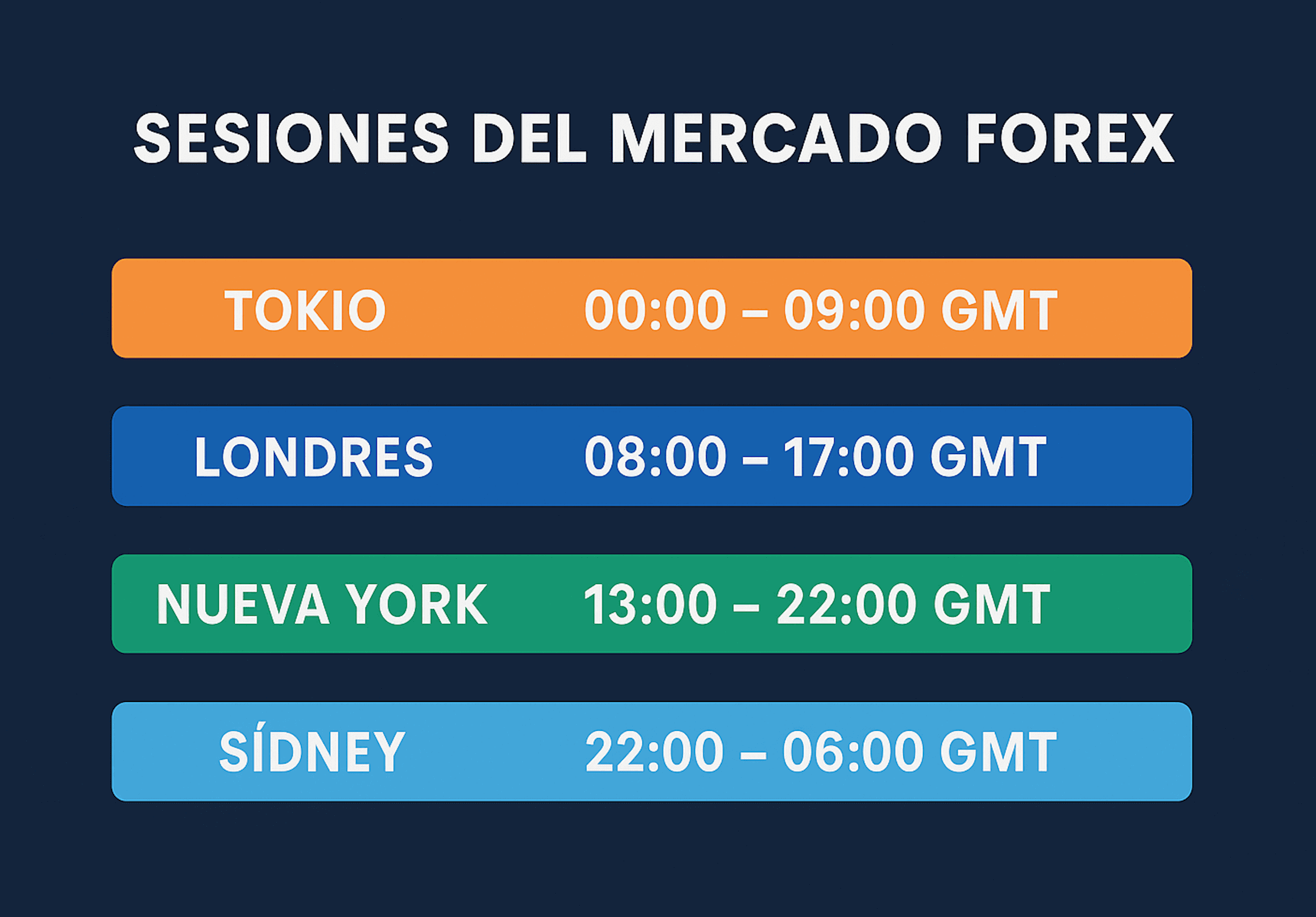 Sesiones del Mercado Forex