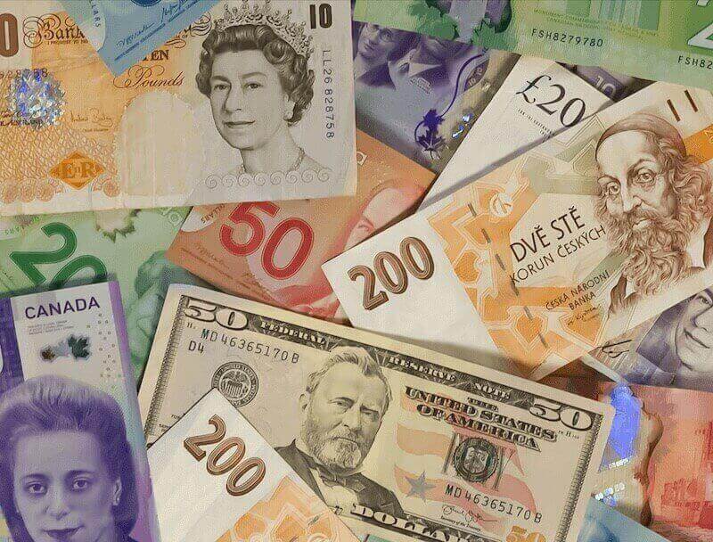 Moneda de diferentes países