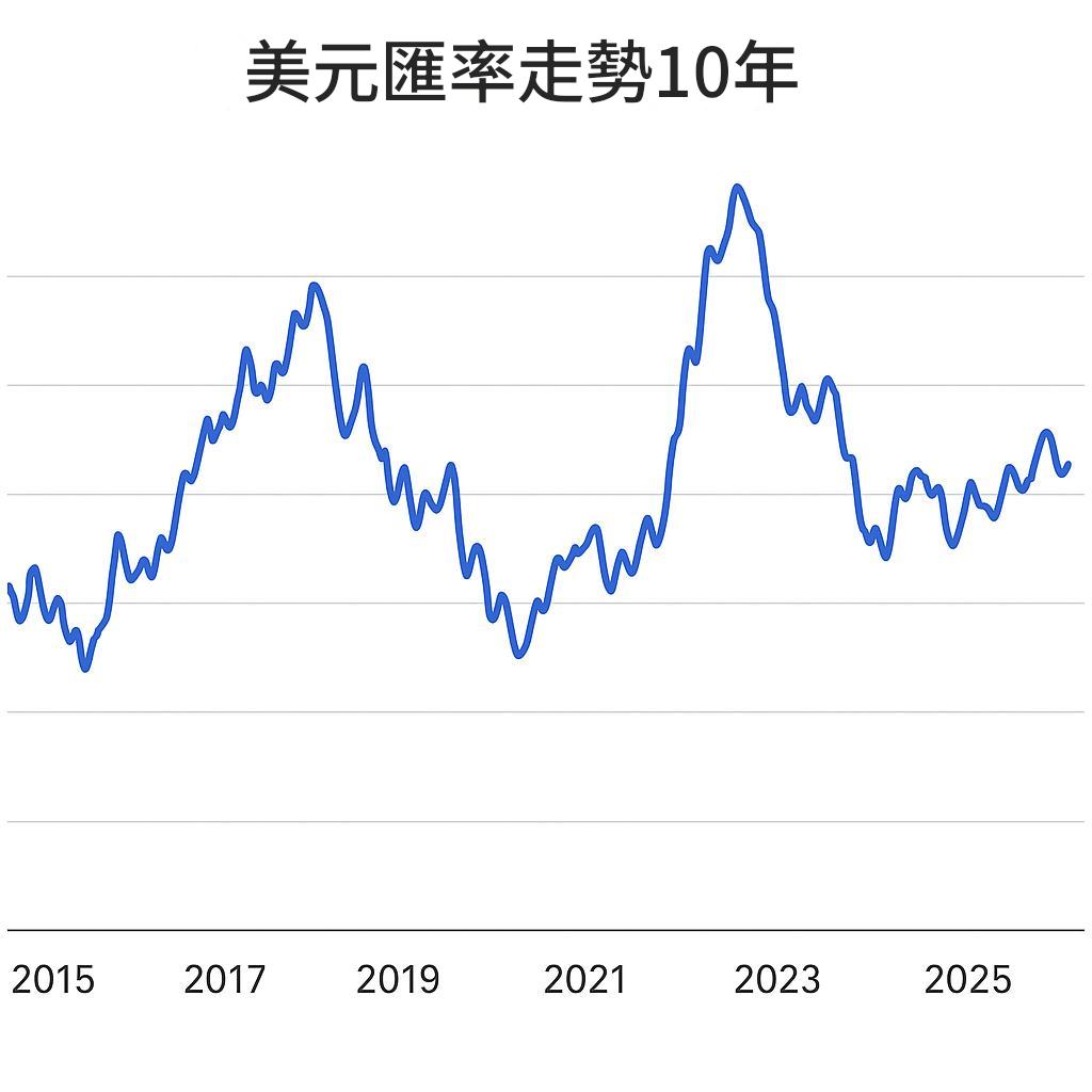 美元匯率走勢10年
