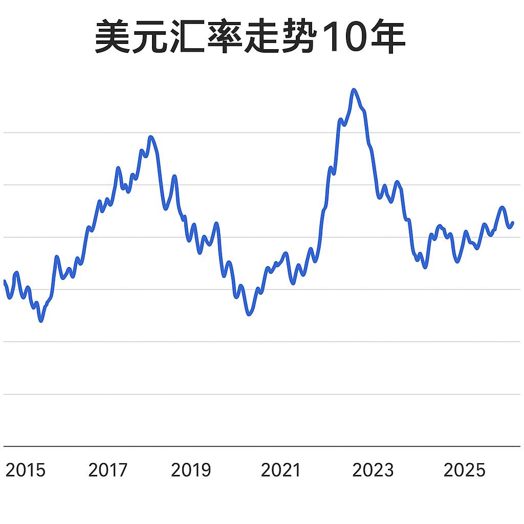 美元汇率走势10年