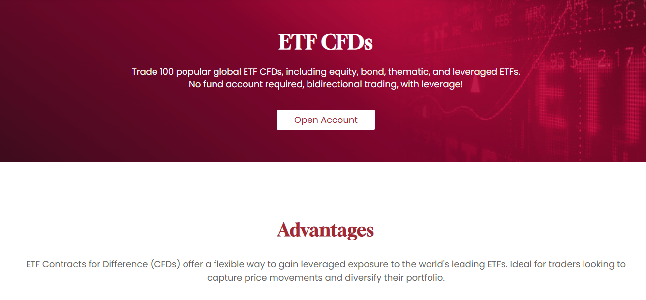 ETF CFD Trading Platform