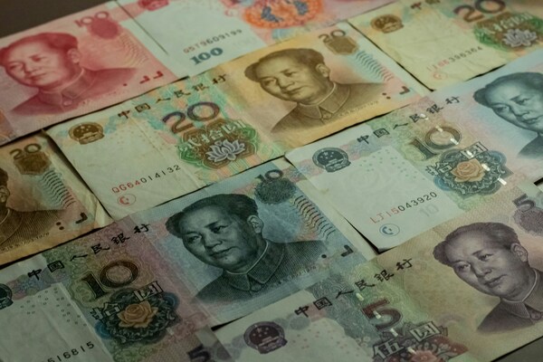 Imagen de billetes del yuan