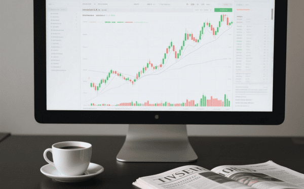 Gráfico de precios de divisas en una plataforma de trading Forex