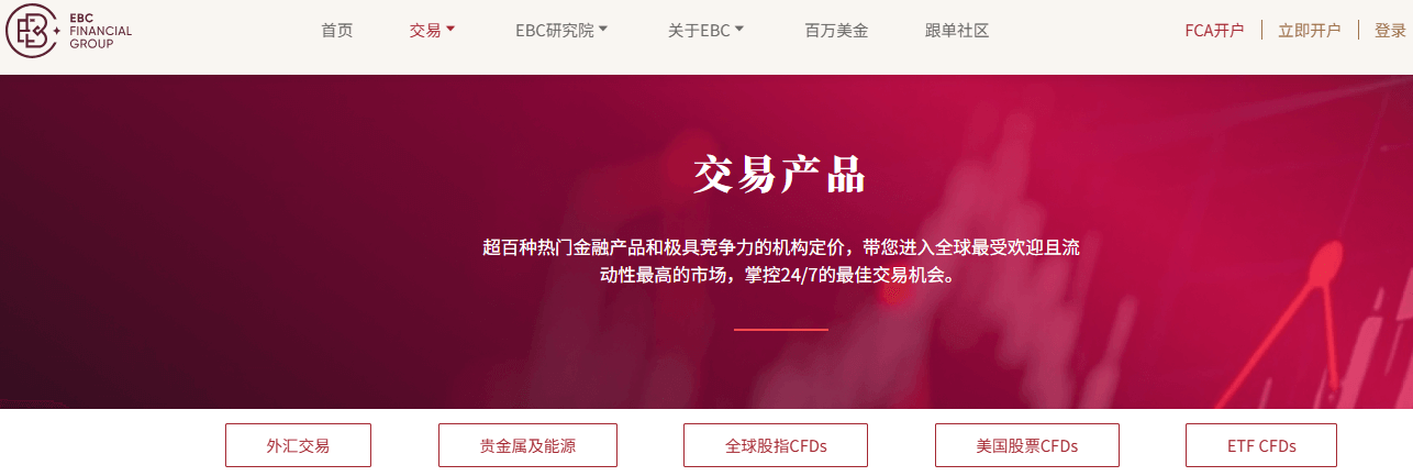 EBC FINANCIAL GROUP最佳交易平台