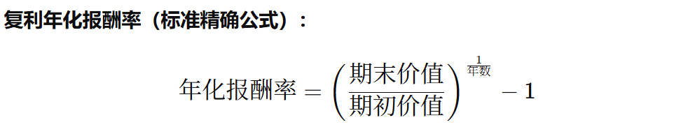 复利年化报酬率计算公式