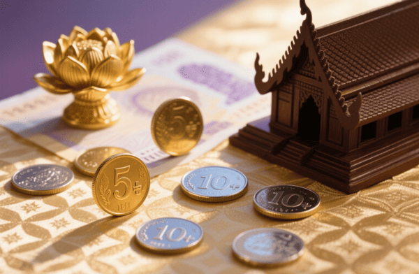 Monedas de baht tailandés