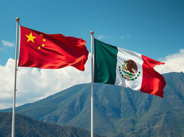Bandera de China y México