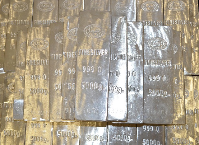 Barras de plata, metal precioso