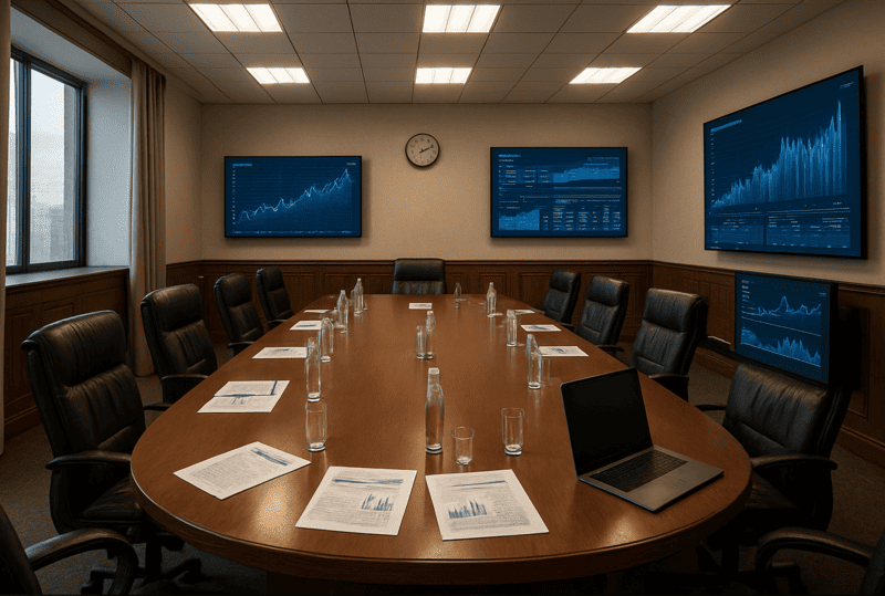 Sala de reuniones del FOMC en la Reserva Federal