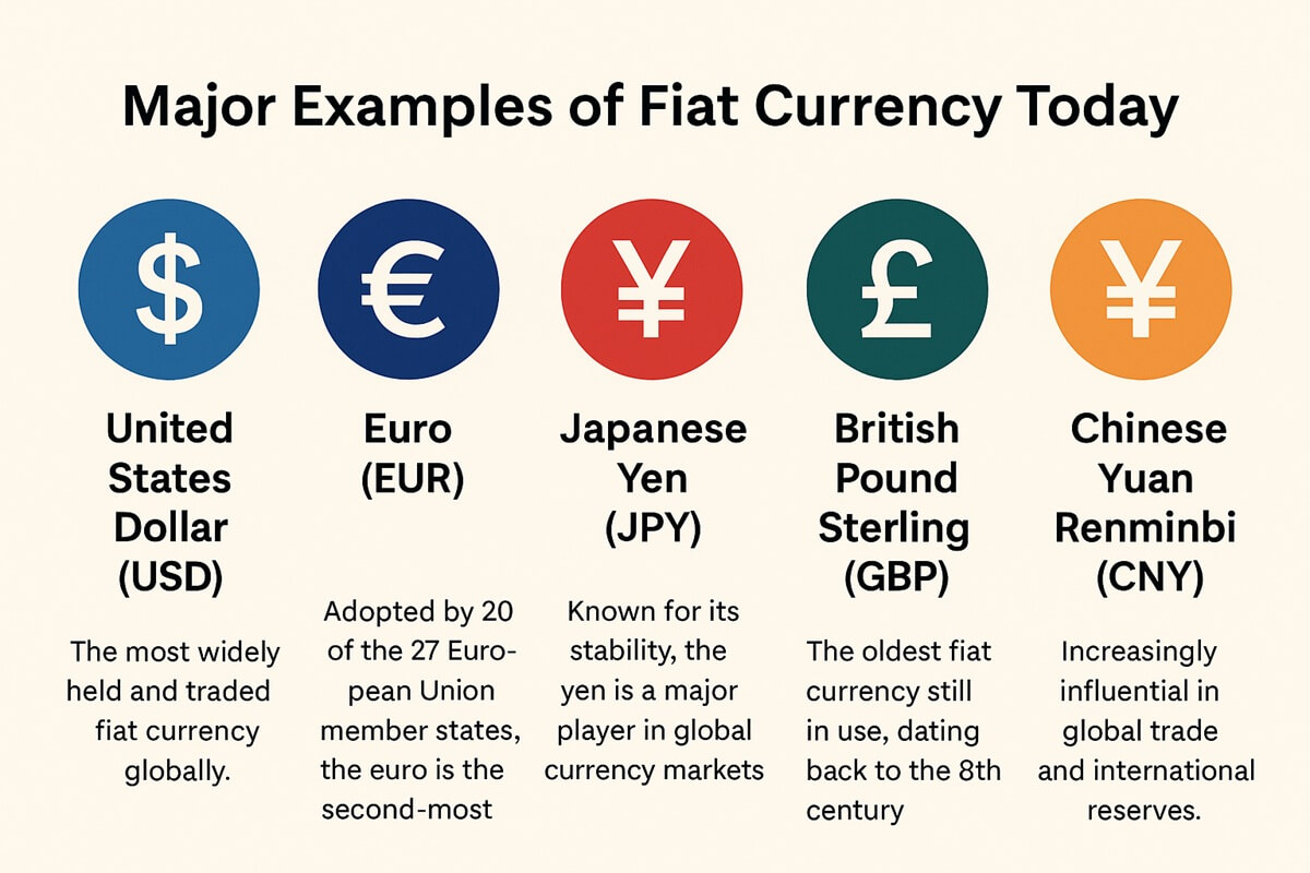 Major Examples of Fiat Currency Today