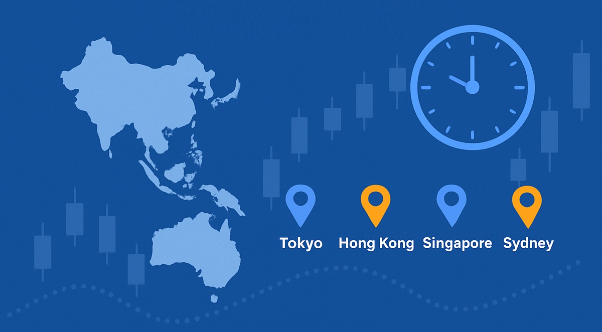Forex Sessions- Tokyo Session, Hong Kong Session, Singapore Session and Sydney Session