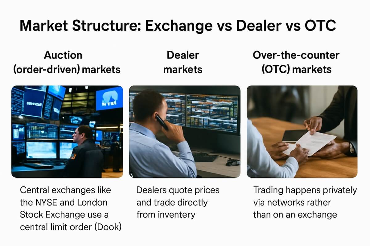 Market Structure - Exchange vs Dealer vs OTC