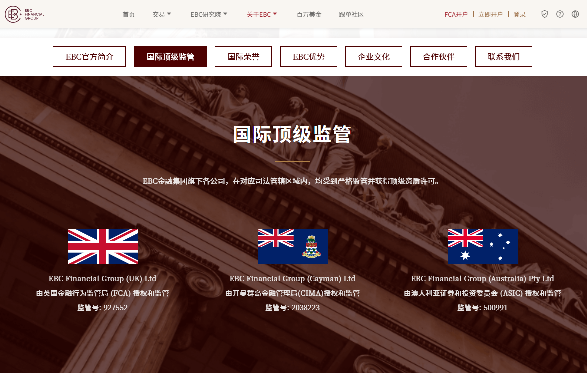 EBC券商国际顶级监管