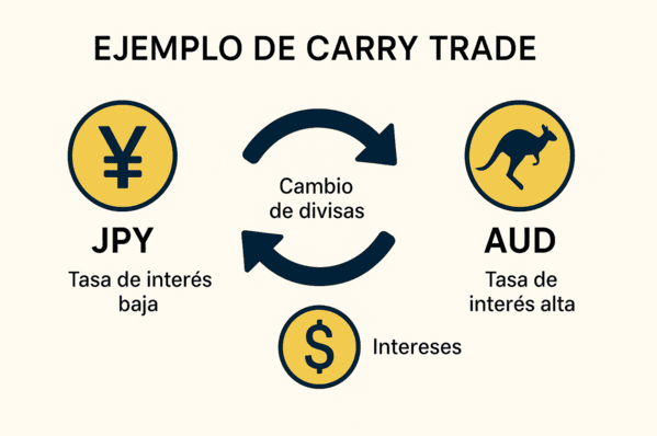 Ejemplo visual de Carry Trade