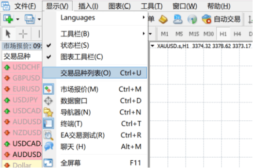交易品种列表