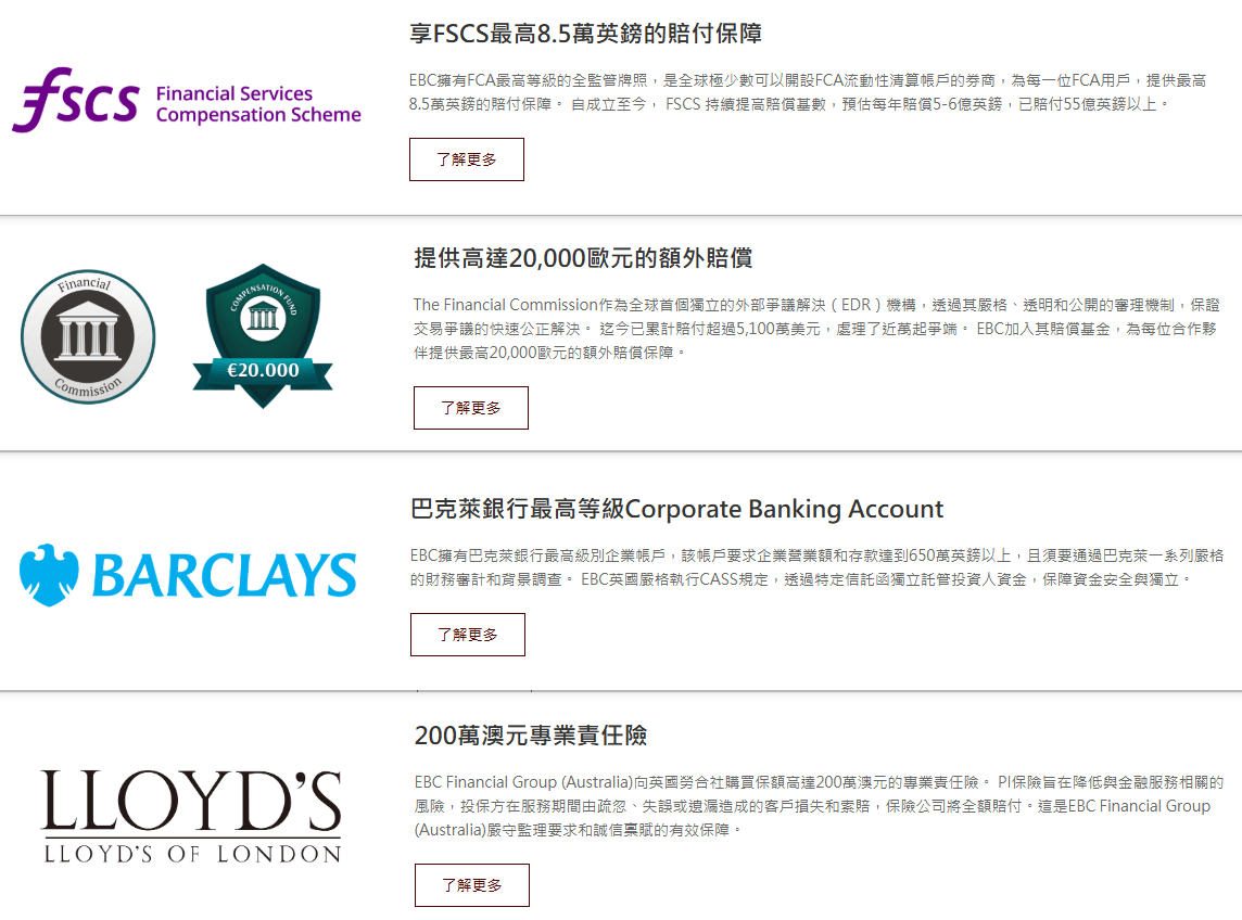 EBC頂級資金安全保障