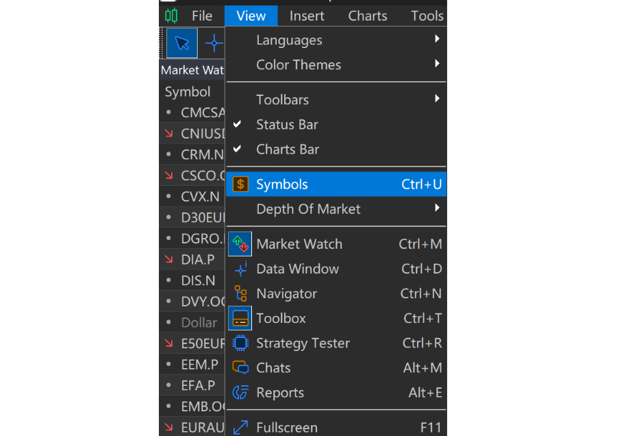 The Symbols Option
