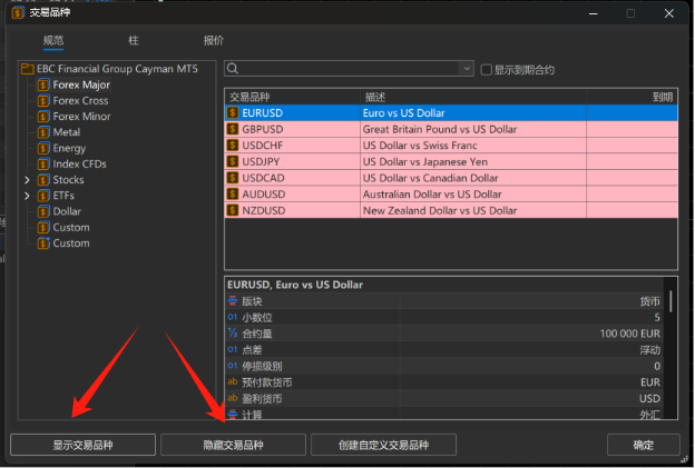 MT5增减品种