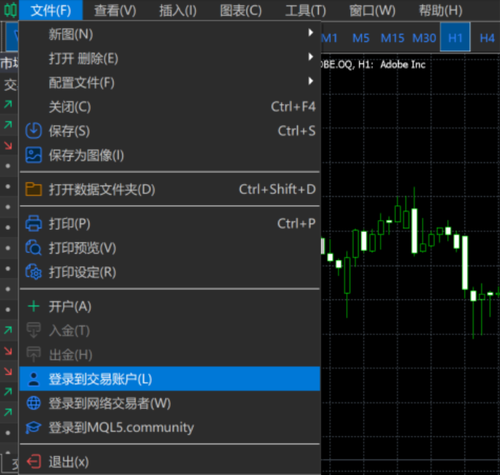 MT5登陆