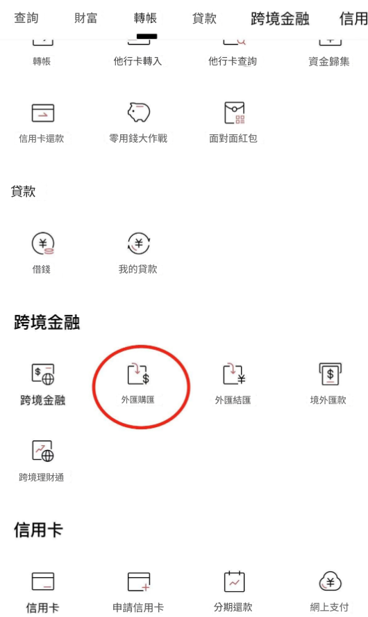 外匯轉帳操作範本圖