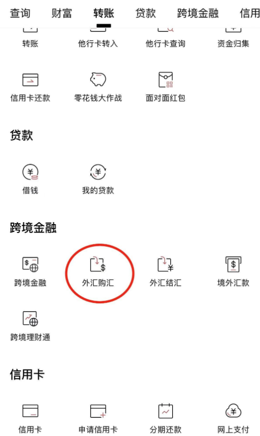 外汇转账操作模板图