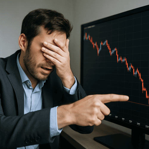 Error en análisis bursátil: invertir en bolsa confiando solo en la intuición sin usar datos.