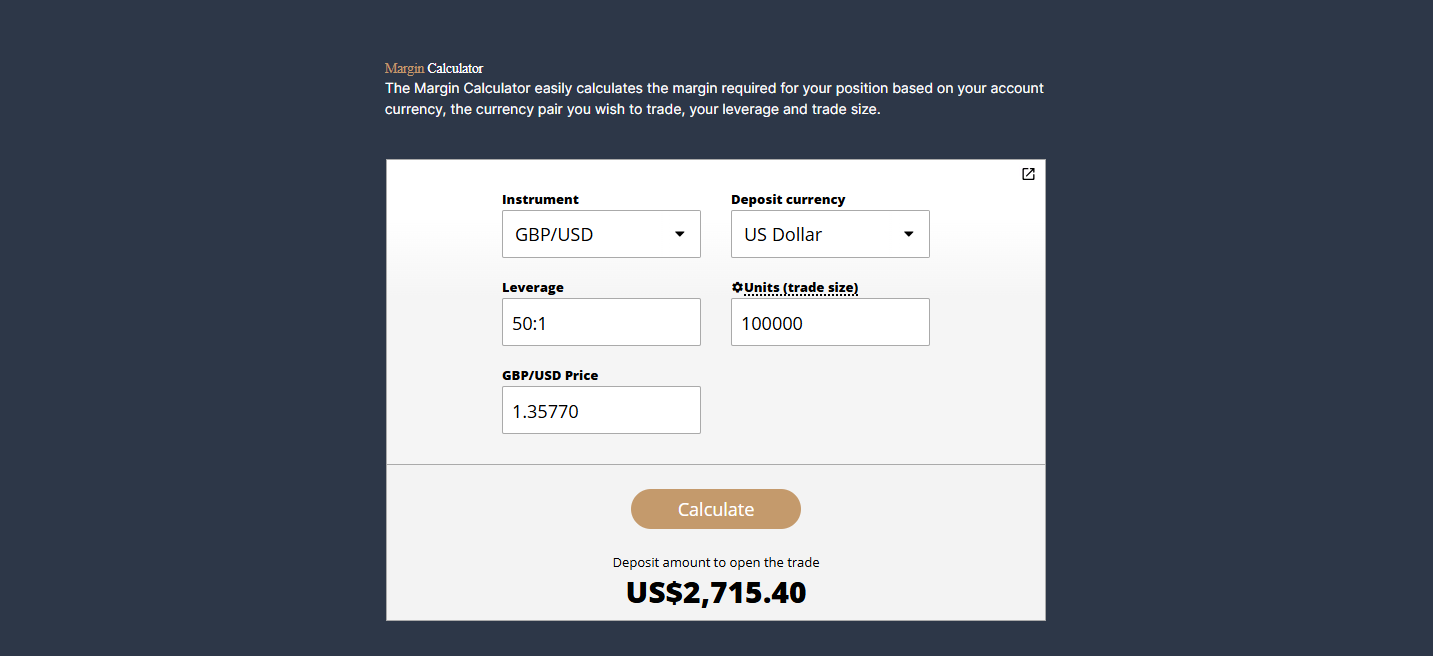 EBC Forex Margin Calculator