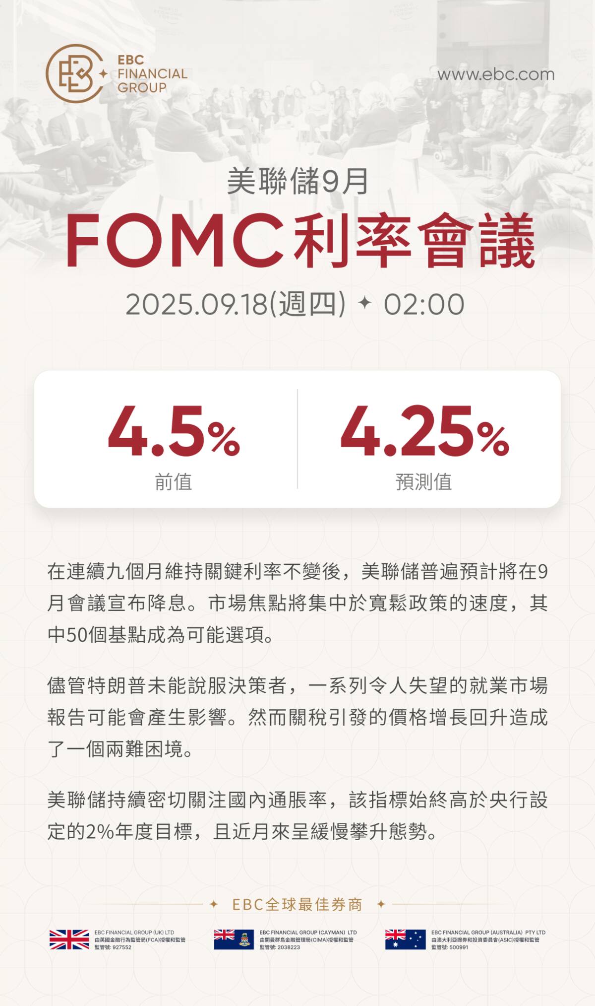 美聯儲9月利率會議