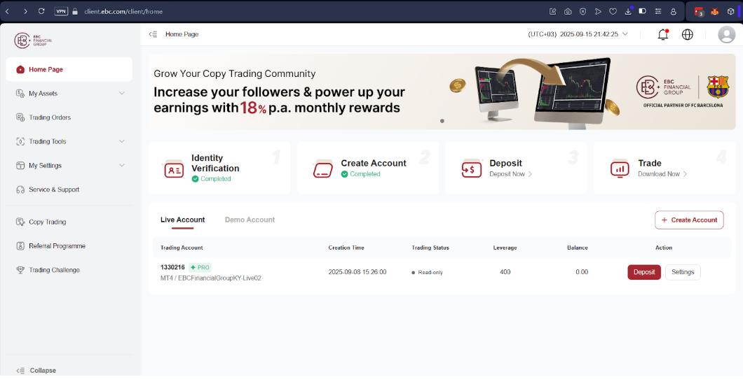 How to Create an EBC Account