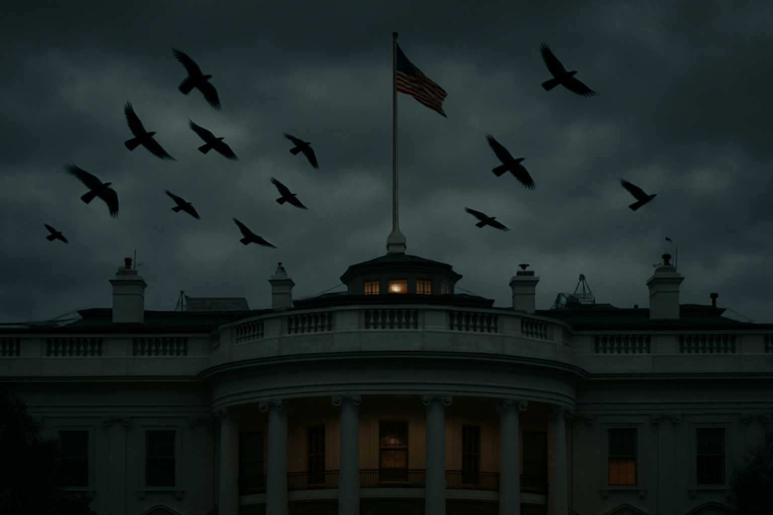 Gloomy image of US White House amidst shutdown