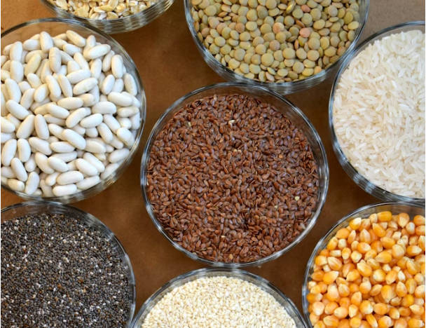 A variety of grains