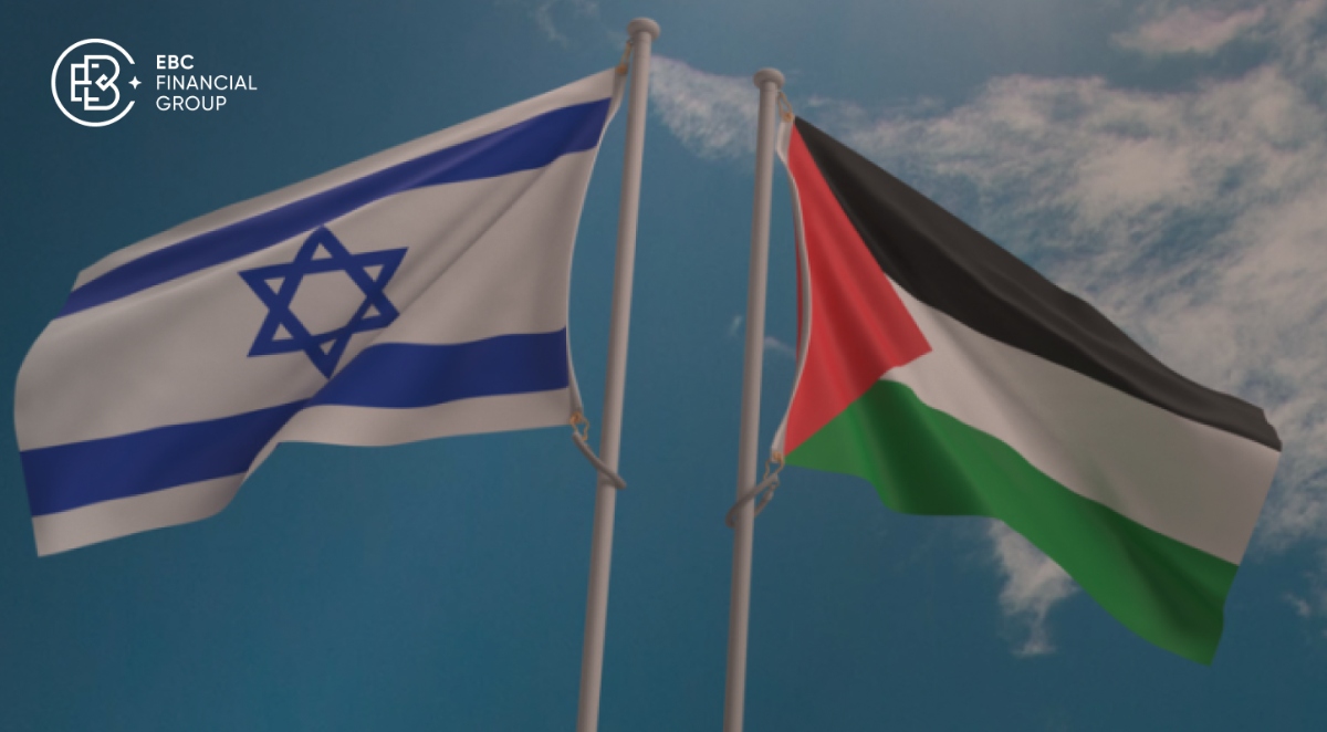 Israeli and Palestinian flags