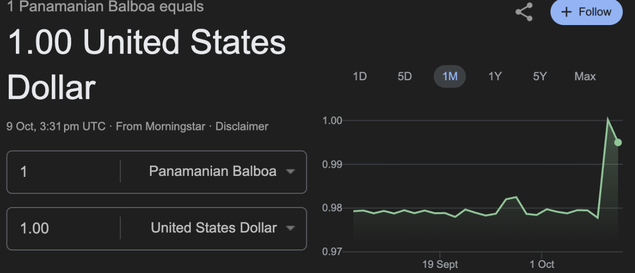 Panama and USD Panama and USD