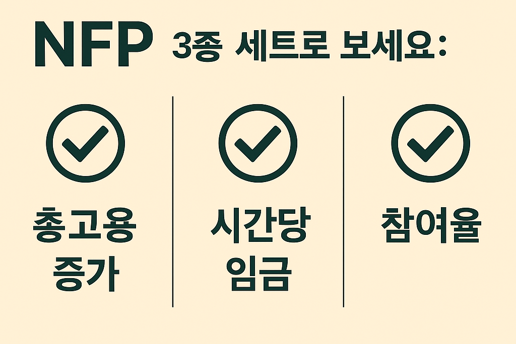 NFP 해석 시 핵심 항목(고용, 임금, 참여율) 요약 카드.png
