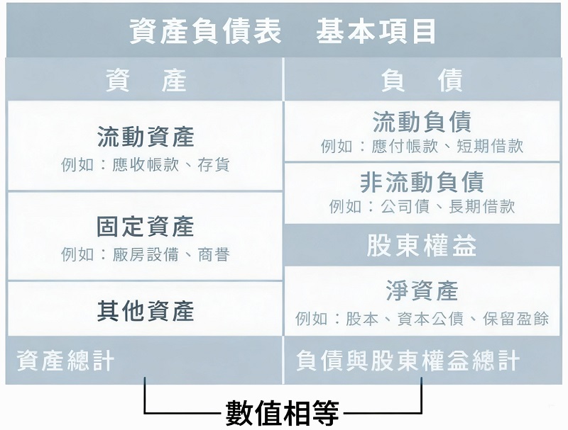 財務報表資產負債表結構