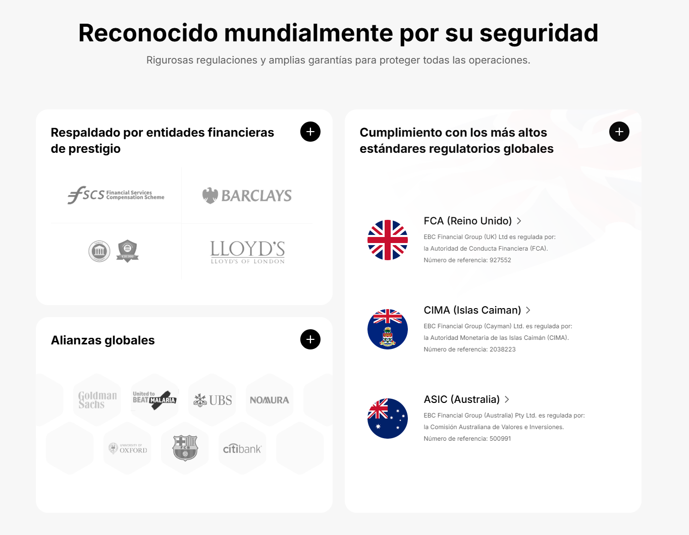 EBC Financial Group, reconocido mundialmente por su seguridad