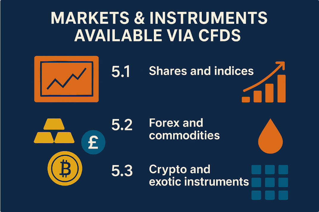 Markets & instruments available via CFDs