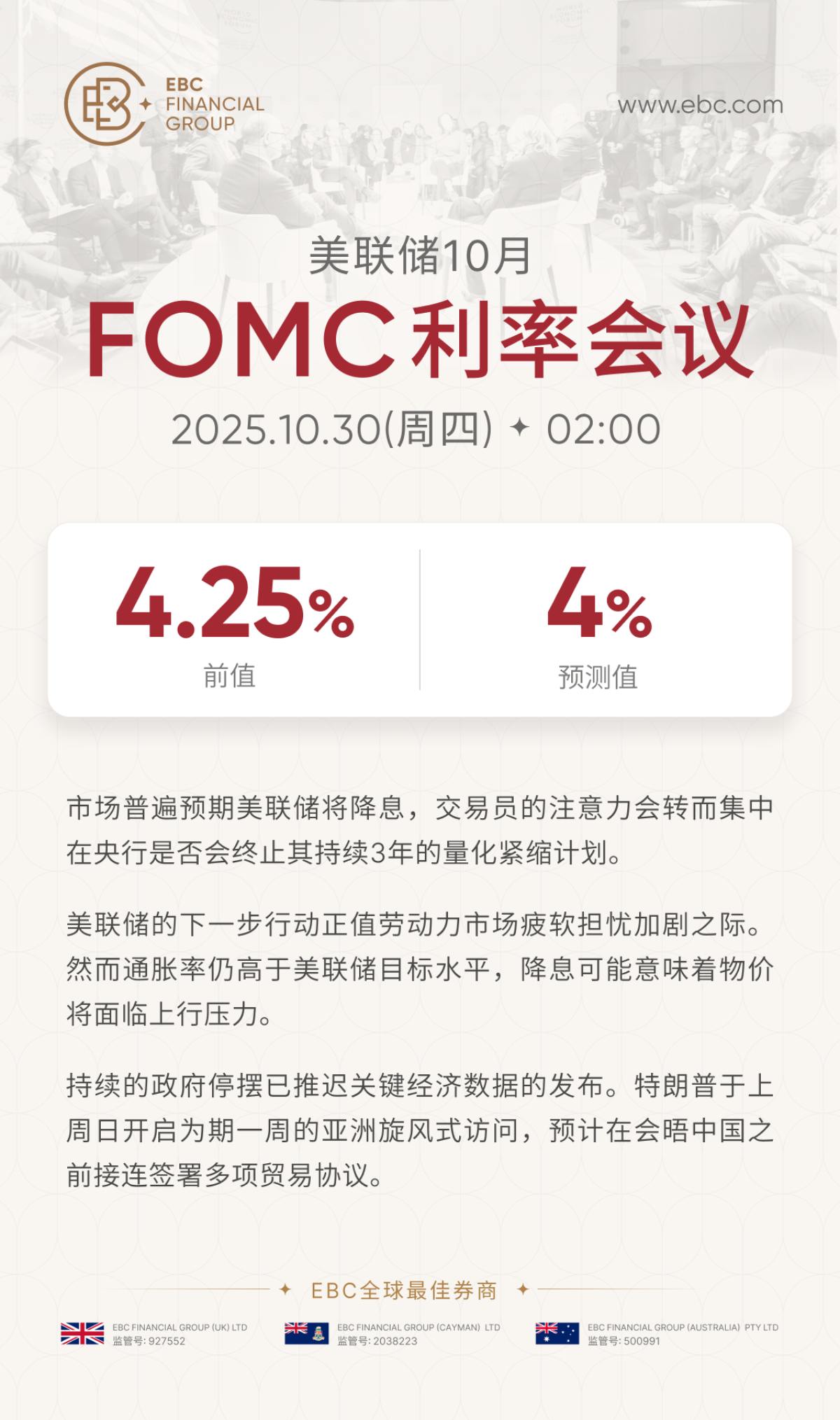 美联储10月利率会议 美联储10月利率会议