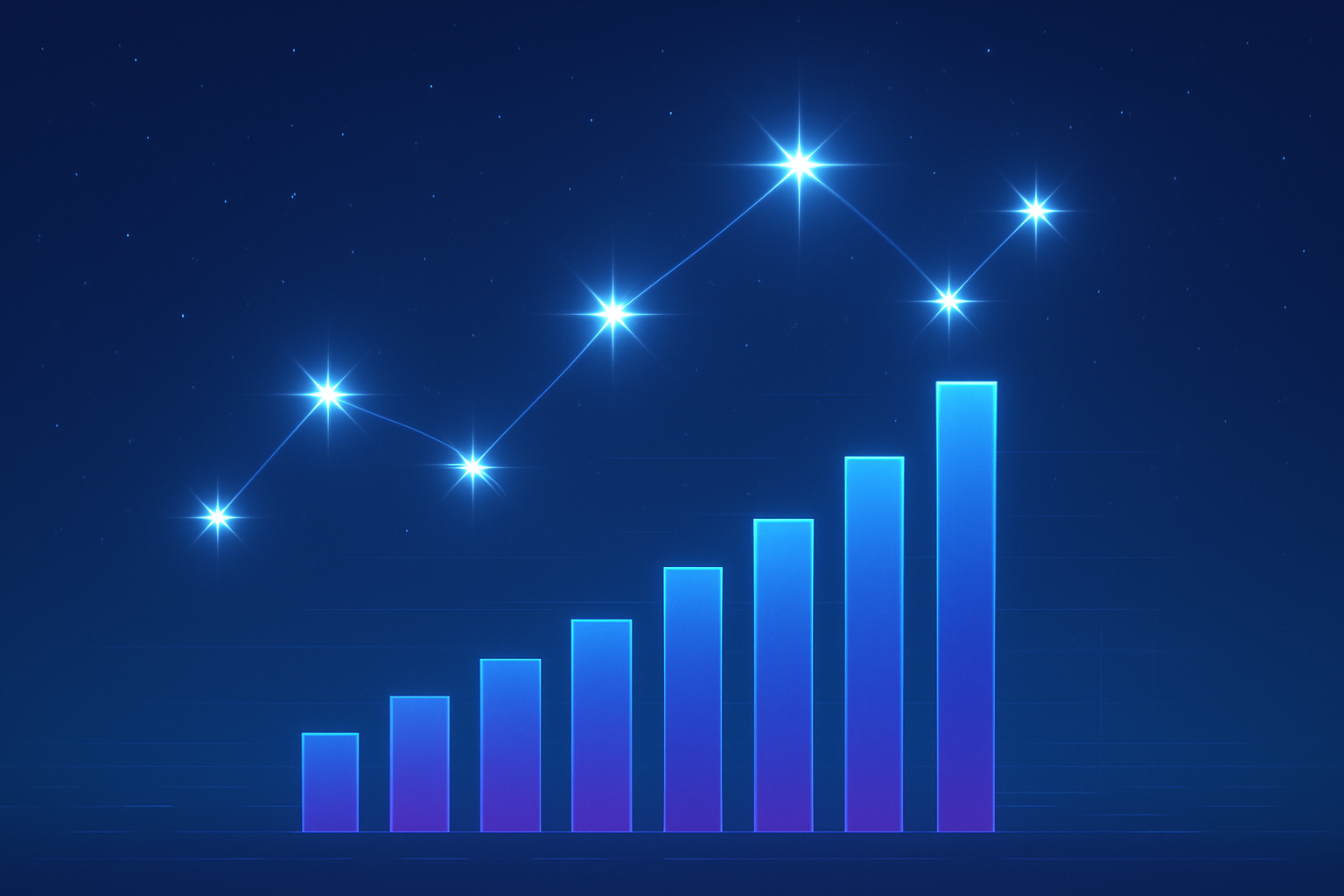 Mag 7 Performance Illustration of an upward chart