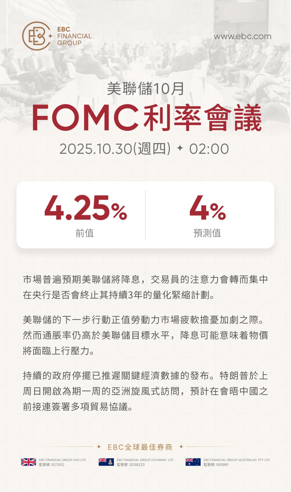 美聯儲10月利率會議 美聯儲10月利率會議